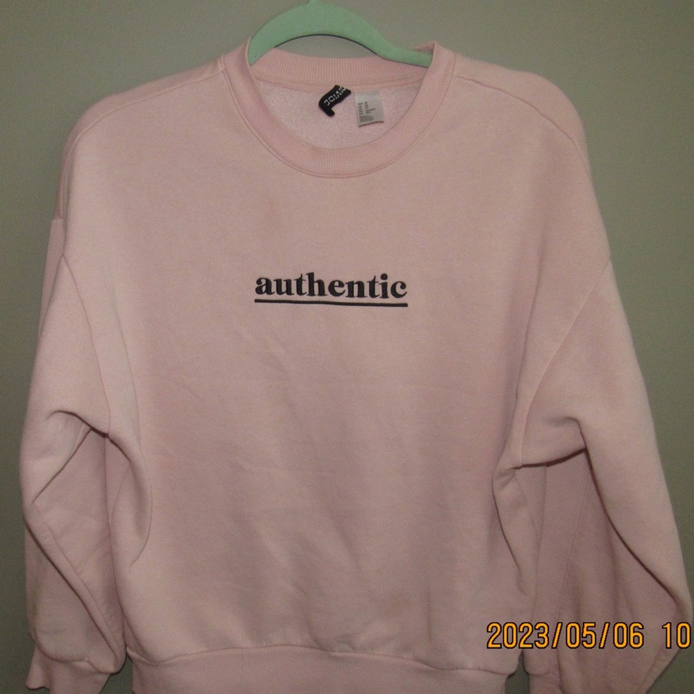 pink sweatshirt-size:xs